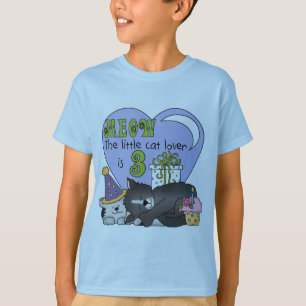 El gato ama el tercer cumpleaños camisetas y regal