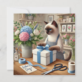 El gato ama los deseos del día del padre para los 