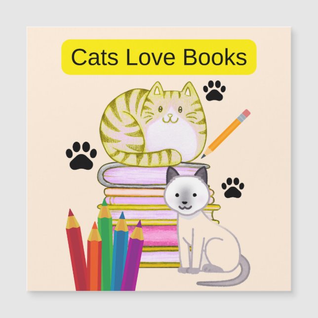 El gato ama los libros (Anverso)