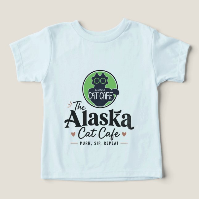 El gato café de Alaska “Purr, Sip, Repeat” (Diseño delantero )