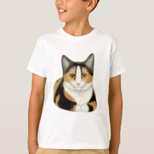 El gato de calicó embroma la camiseta