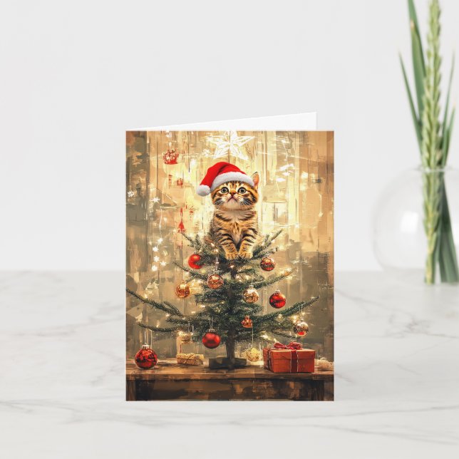 El gato de Santa María y el árbol de Navidad (Anverso)