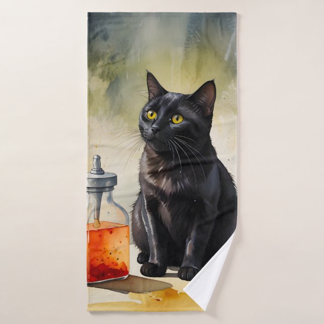 El gato del alquimista (Toalla de baño)