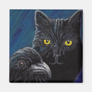El gato del Poe y imán del cuervo