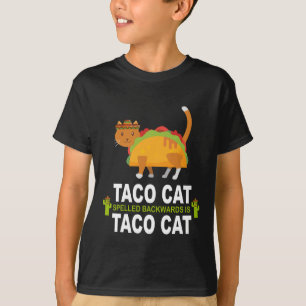 El gato del Taco deletreado al revés es camisa de