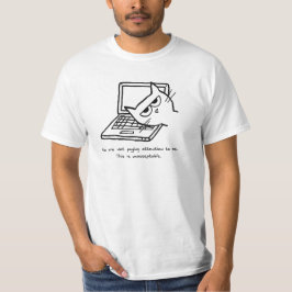 El gato enojado exige la atención - camiseta