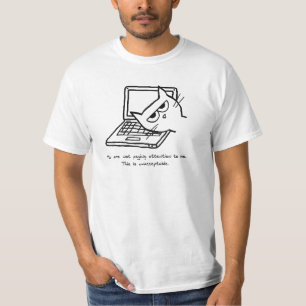 El gato enojado exige la atención - camiseta