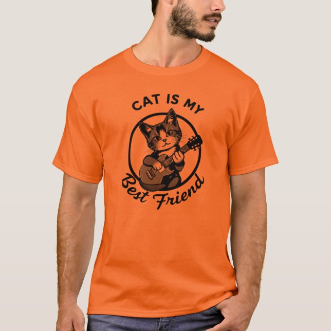 El gato es mi mejor camiseta de amigo (Anverso)