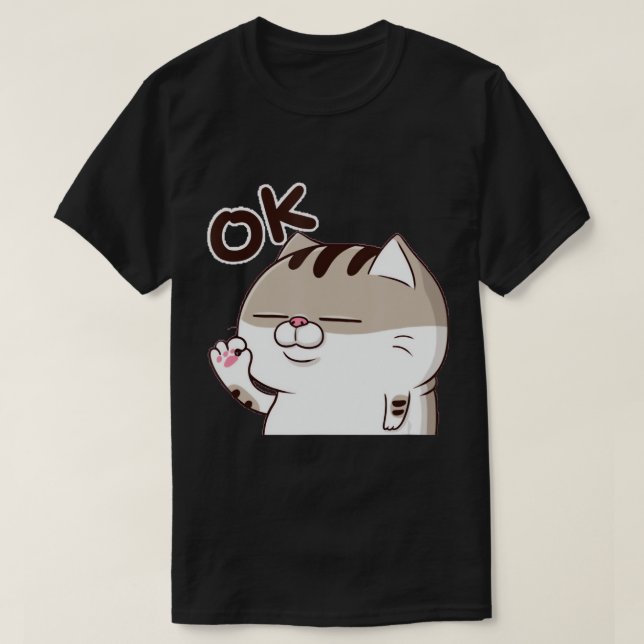 El gato gordo, el gato gordo Ami, OK, la camiseta  (Diseño del anverso)