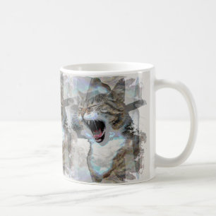 El gato gritón diseñó la taza de café de la fo