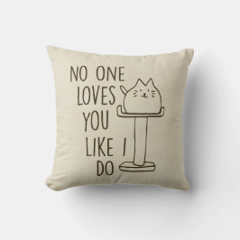 El gato le ama el Cojín decorativo poner crema