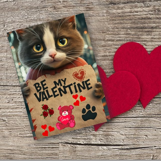 El gato lindo es mi tarjeta de San Valentín (Subido por el creador)