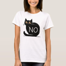 El gato negro dice que no hay camiseta