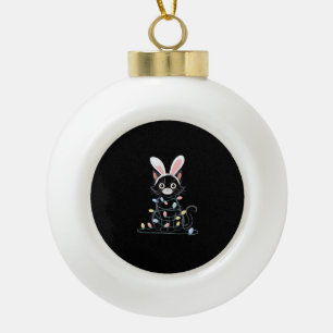 El gato negro Pascua Pajama Funny Decoraciones de 