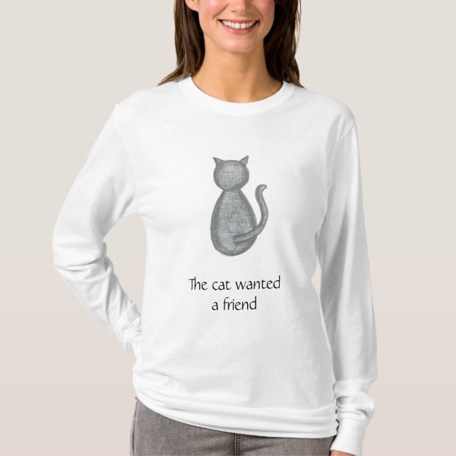 El gato quiso a un amigo - camisa del maturnity (Anverso)