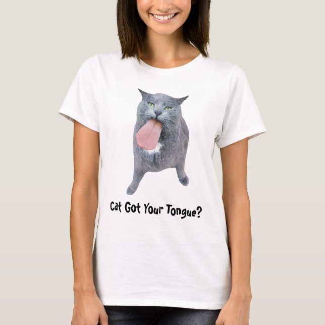 ¿El Gato Tiene Tu Lengua? Camiseta (Anverso)