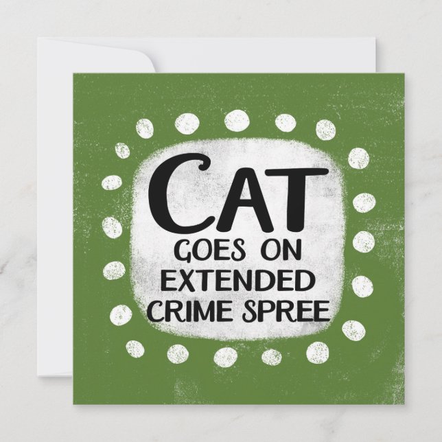 El gato va con la tarjeta de felicitación extendid (Anverso)