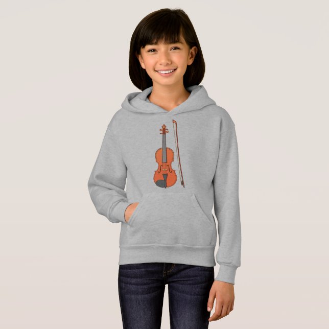 El gato y el violín - Mi violín - Chicas Hoodie (Anverso completo)