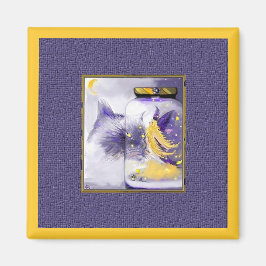 ¡El gato y la luciérnaga! Imán