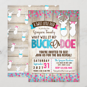El género Buck o Doe revela la invitación