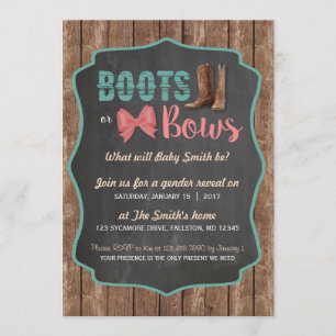 El género de Boots o Bows revela la invitación