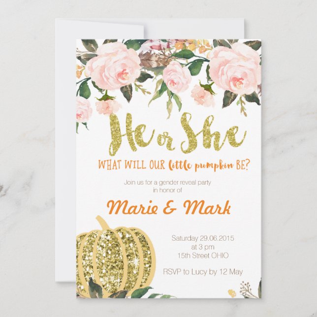 El género de la caída revela la invitación (Anverso)