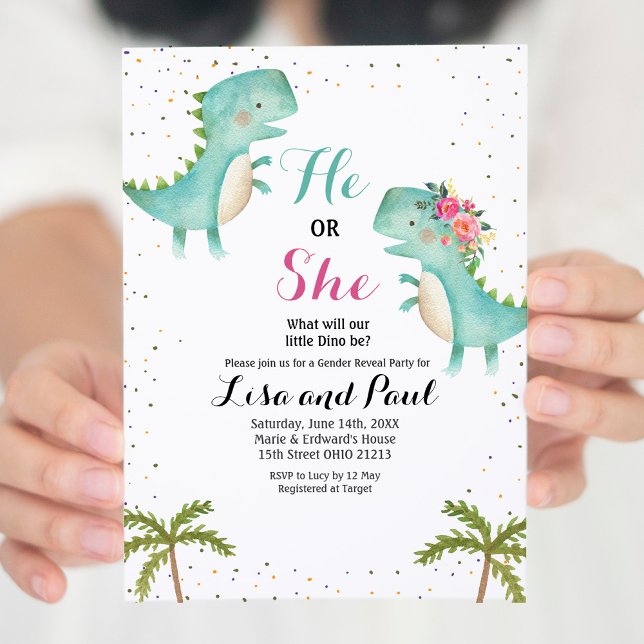 El género de los dinosaurios revela la invitación (Subido por el creador)