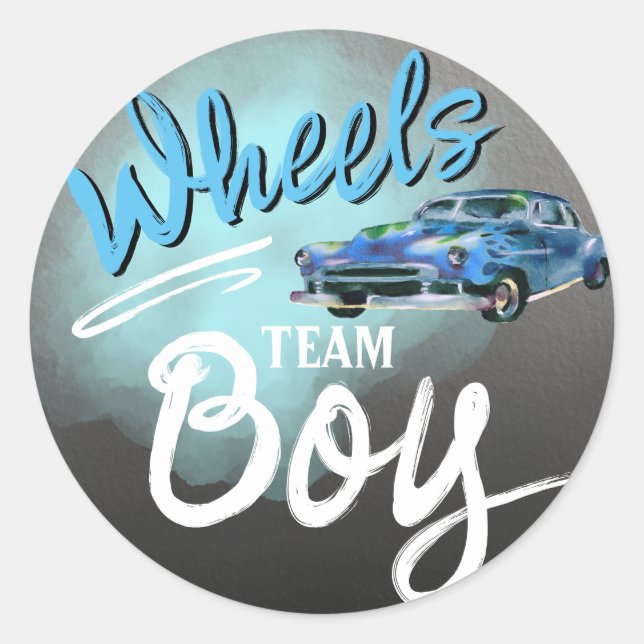 El género de Ruedas o Talos revela pegatina redond (Anverso)