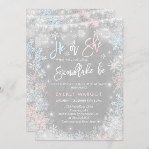 El género del invierno revela la invitación Baby