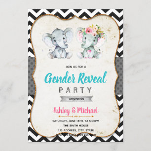 El género elefante revela la invitación a la fiest