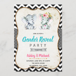 El género elefante revela la invitación a la fiest
