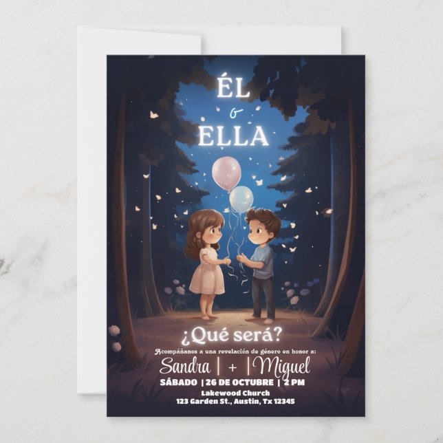 El género español revela la invitación Boho Revtil (Anverso)
