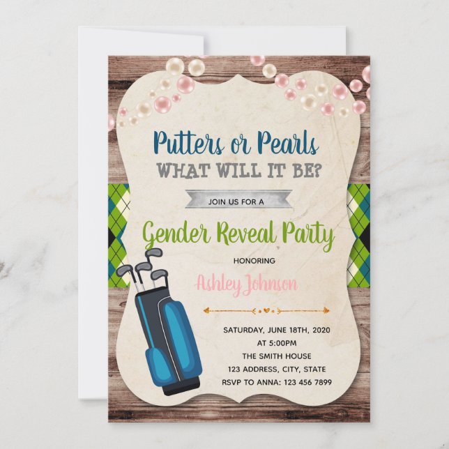 El género Putters o Pearls revela la invitación (Anverso)