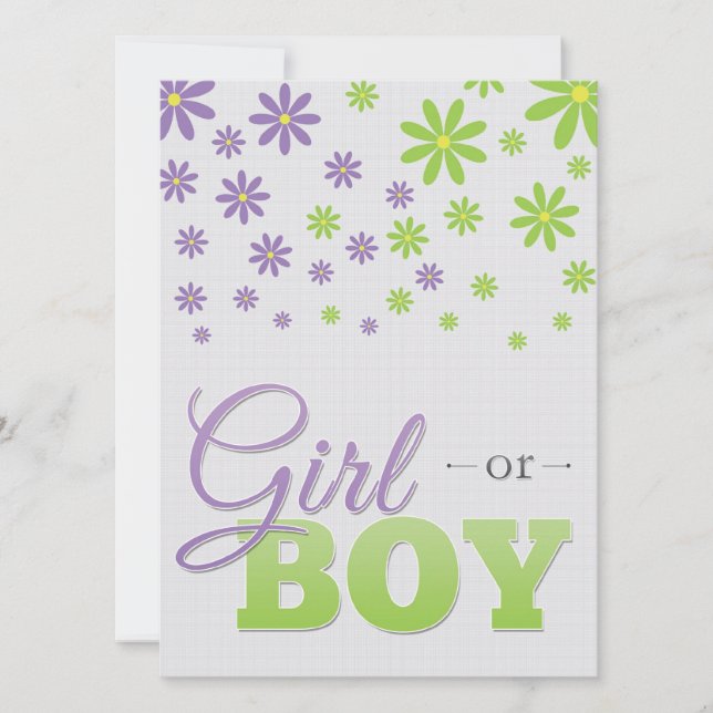 El género revela la invitación de las margaritas (Anverso)