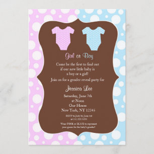 El género revela las invitaciones de Baby Shower