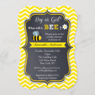 El género revela las invitaciones de Baby Shower