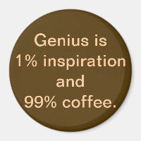 El genio es 1% de inspiración y 99% de imán