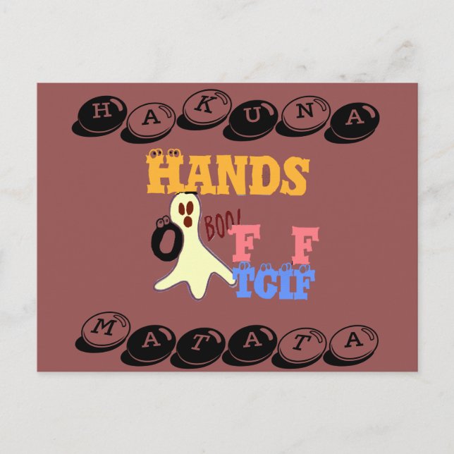 ¡El GIF Hakuna Matata deja a Boo! Publicar tarjeta (Anverso)