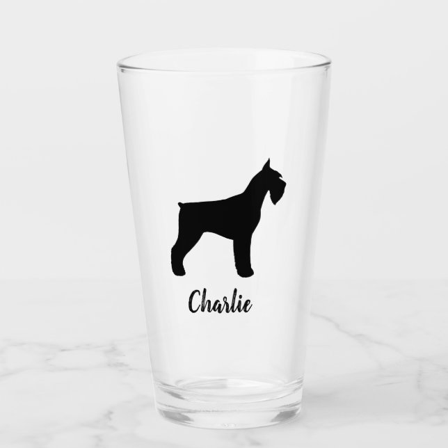 El gigante negro Schnauzer Silhouette Personalizad (Anverso)