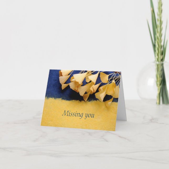 el ginkgo se va en la textura que le falta tarjeta (Anverso)