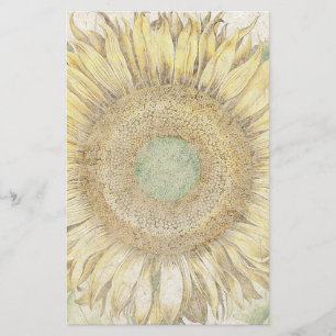 El girasol del papel hecho a mano florece los