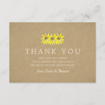 El girasol rústico le agradece las tarjetas