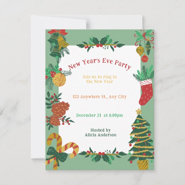 El glamour en la invitación del partido Frames (Anverso)