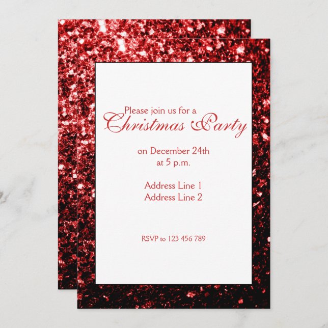 El glamur rojo enciende la invitación al partido N (Anverso / Reverso)