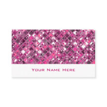 El Glitz teja rosas fuertes 1 blanco de la tarjeta