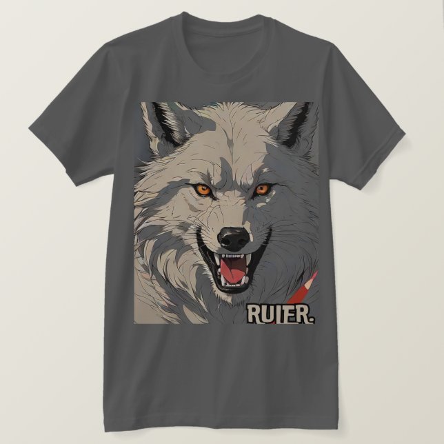 El gobernante | Diseño agresivo de camisetas Wolf  (Anverso del diseño)