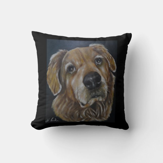 El golden retriever - Cojín decorativo (Anverso)
