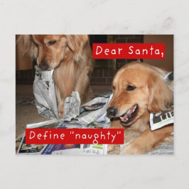 El golden retriever define navidad travieso