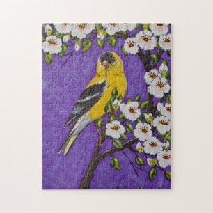 El Goldfinch en pera florece rompecabezas