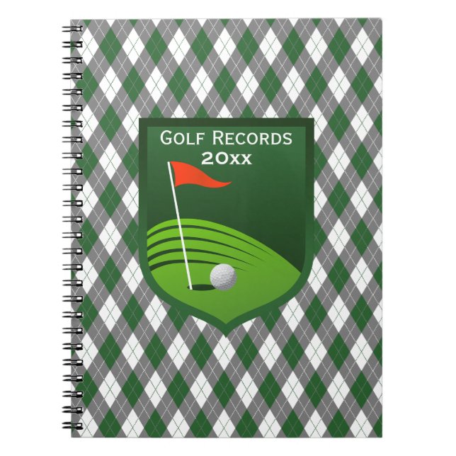 El golf anual registra el cuaderno (Frente)